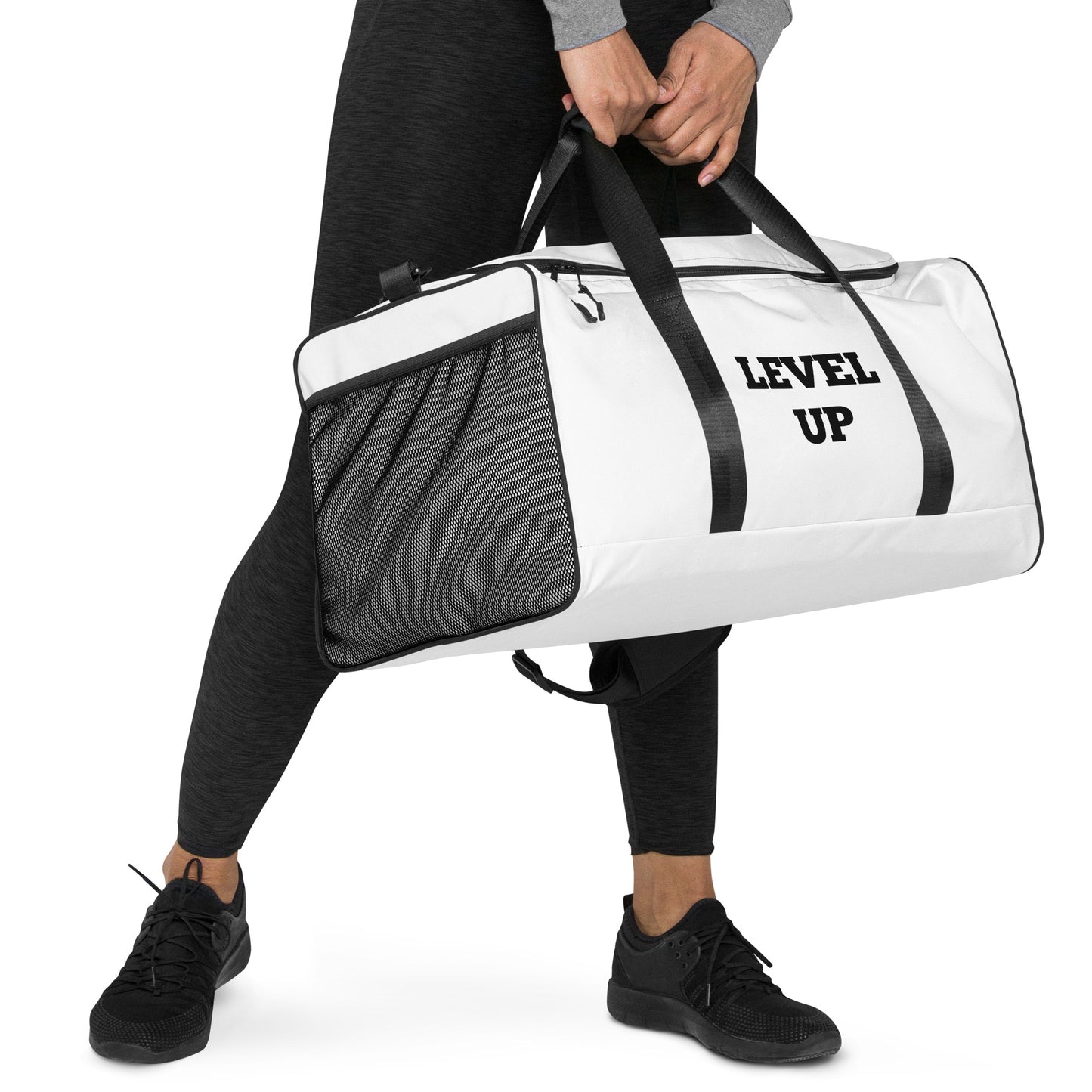 White Level Up Duffle Bags