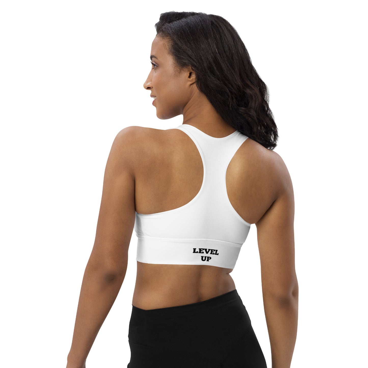 White Level Up Sports Bras