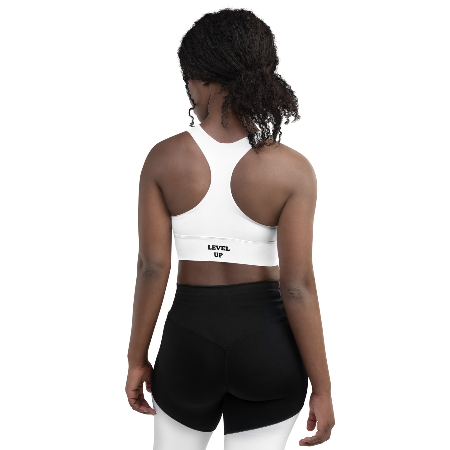 White Level Up Sports Bras