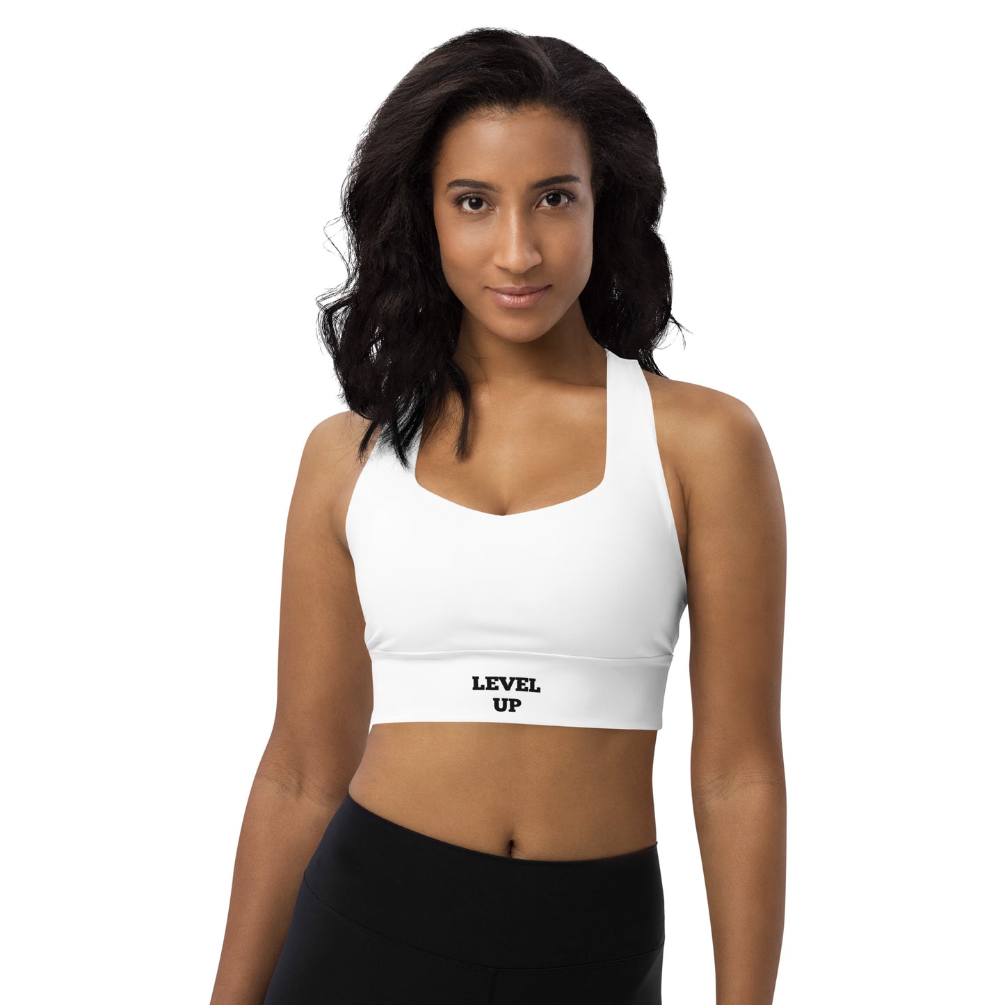 White Level Up Sports Bras