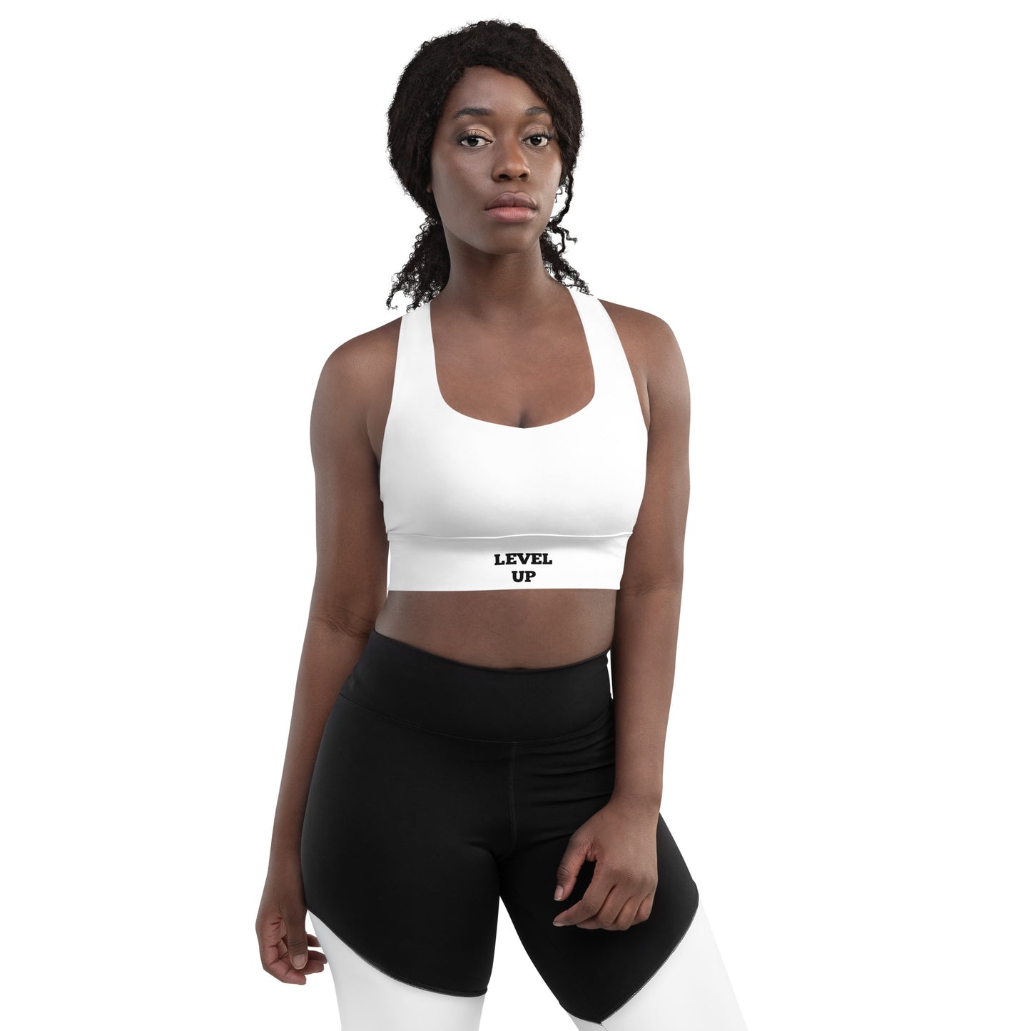 White Level Up Sports Bras