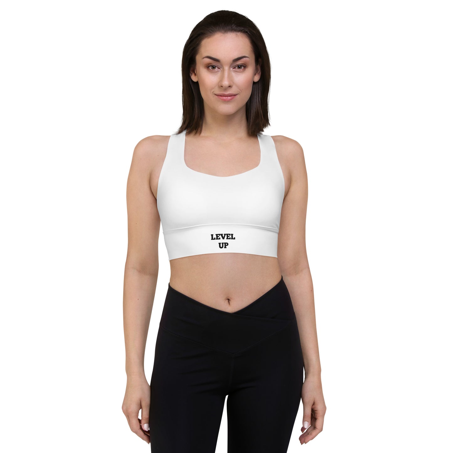 White Level Up Sports Bras