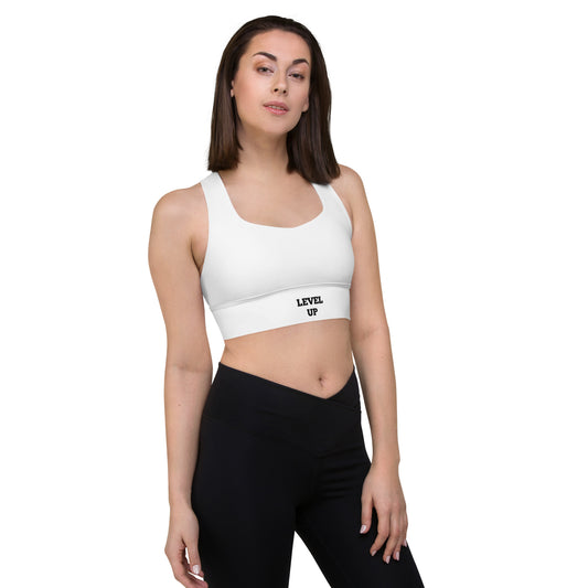 White Level Up Sports Bras