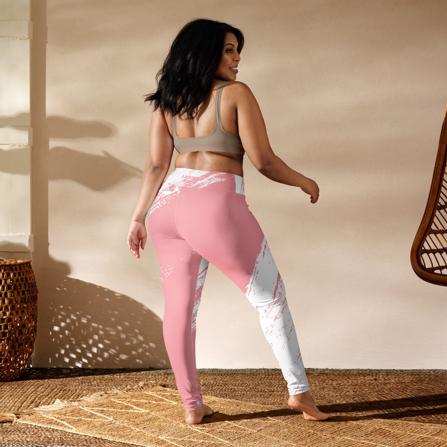 Pink Wave Workout Leggings