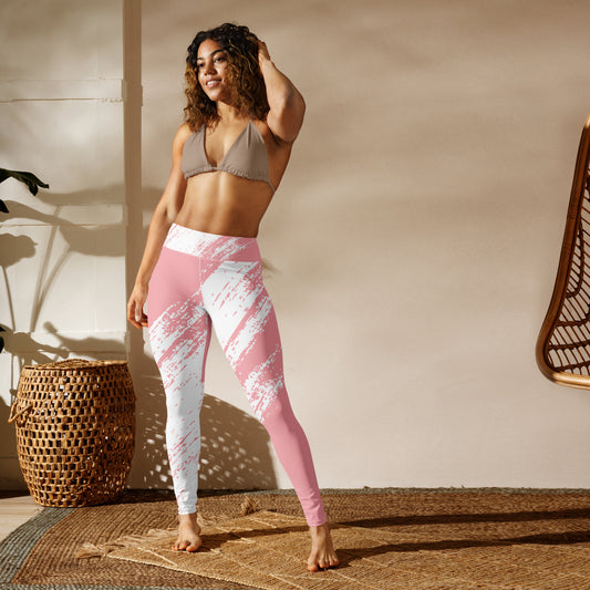 Pink Wave Workout Leggings