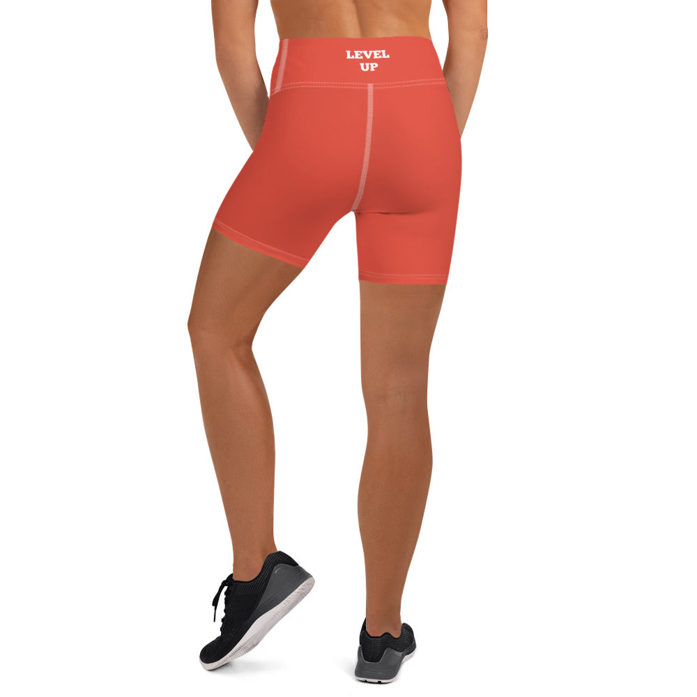 Coral Level Up Workout Shorts