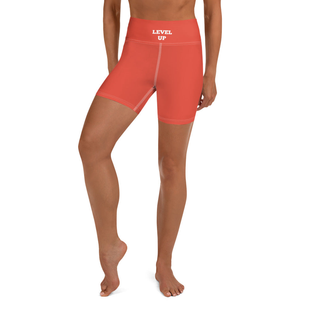 Coral Level Up Workout Shorts