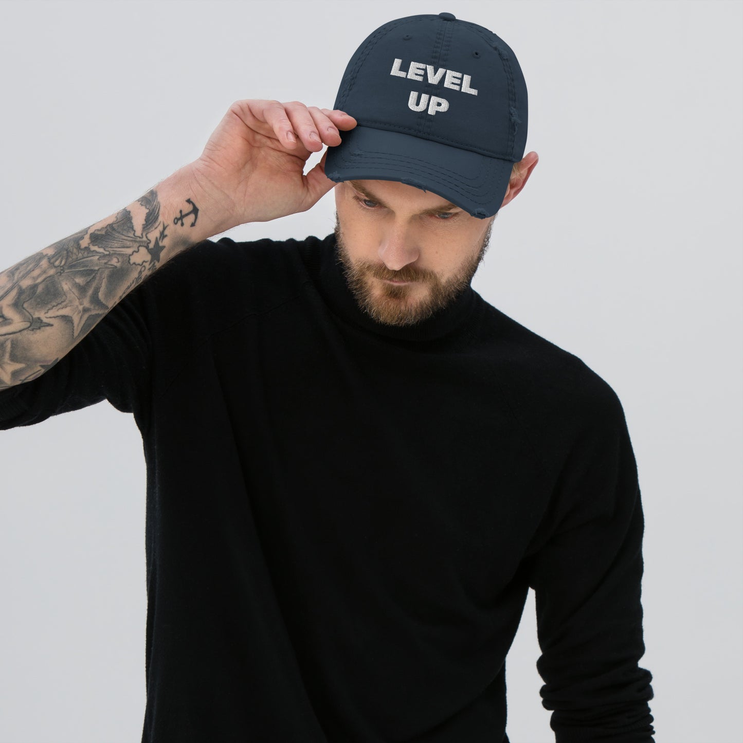 Distressed Level Up Hats