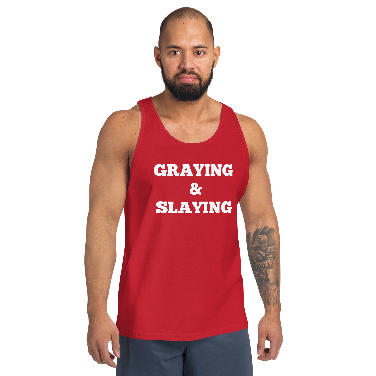 Graying & Slaying Tank Tops